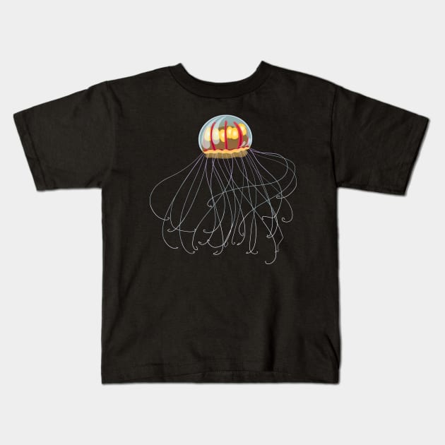 Marianas Trench Jellyfish Kids T-Shirt by Inklings of Grace